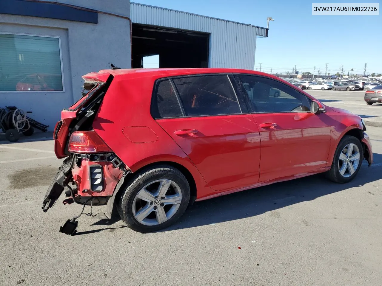 2017 Volkswagen Golf S VIN: 3VW217AU6HM022736 Lot: 80505494