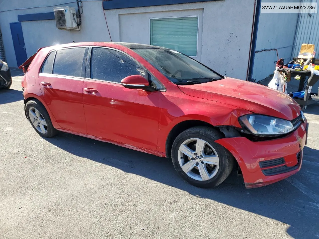 2017 Volkswagen Golf S VIN: 3VW217AU6HM022736 Lot: 80505494