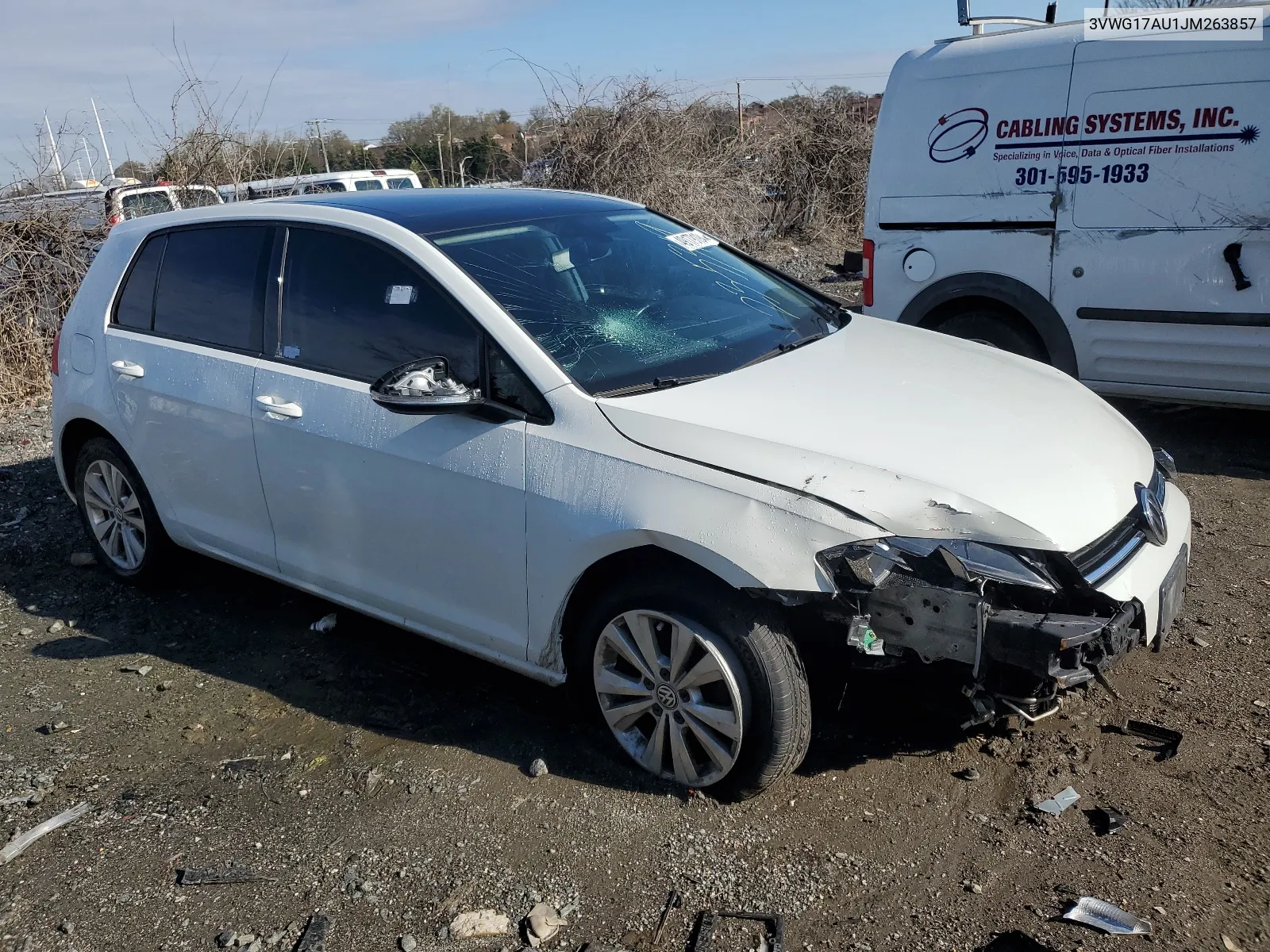 2018 Volkswagen Golf S VIN: 3VWG17AU1JM263857 Lot: 64147384