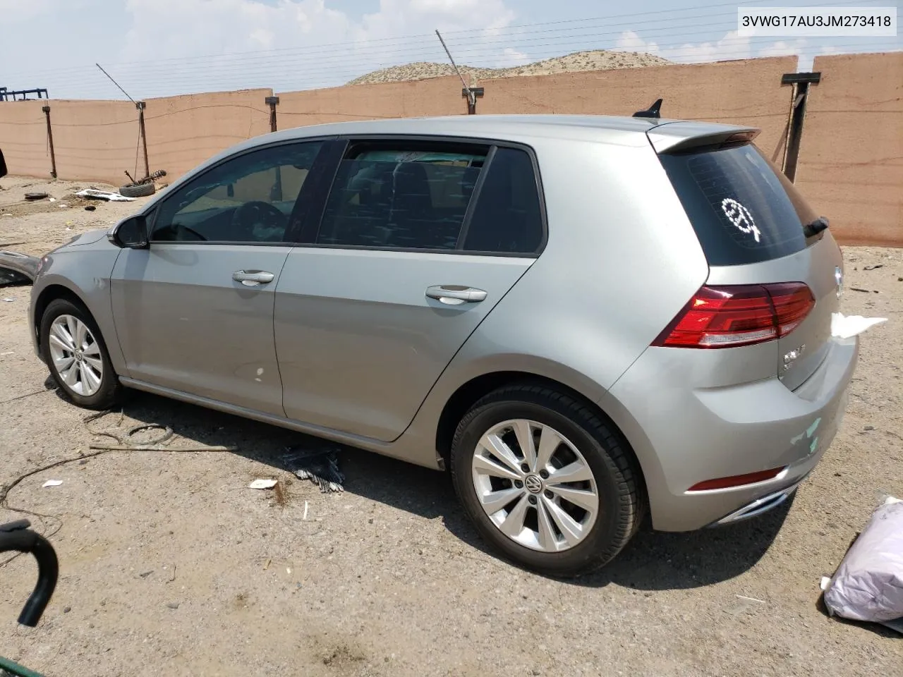 3VWG17AU3JM273418 2018 Volkswagen Golf S