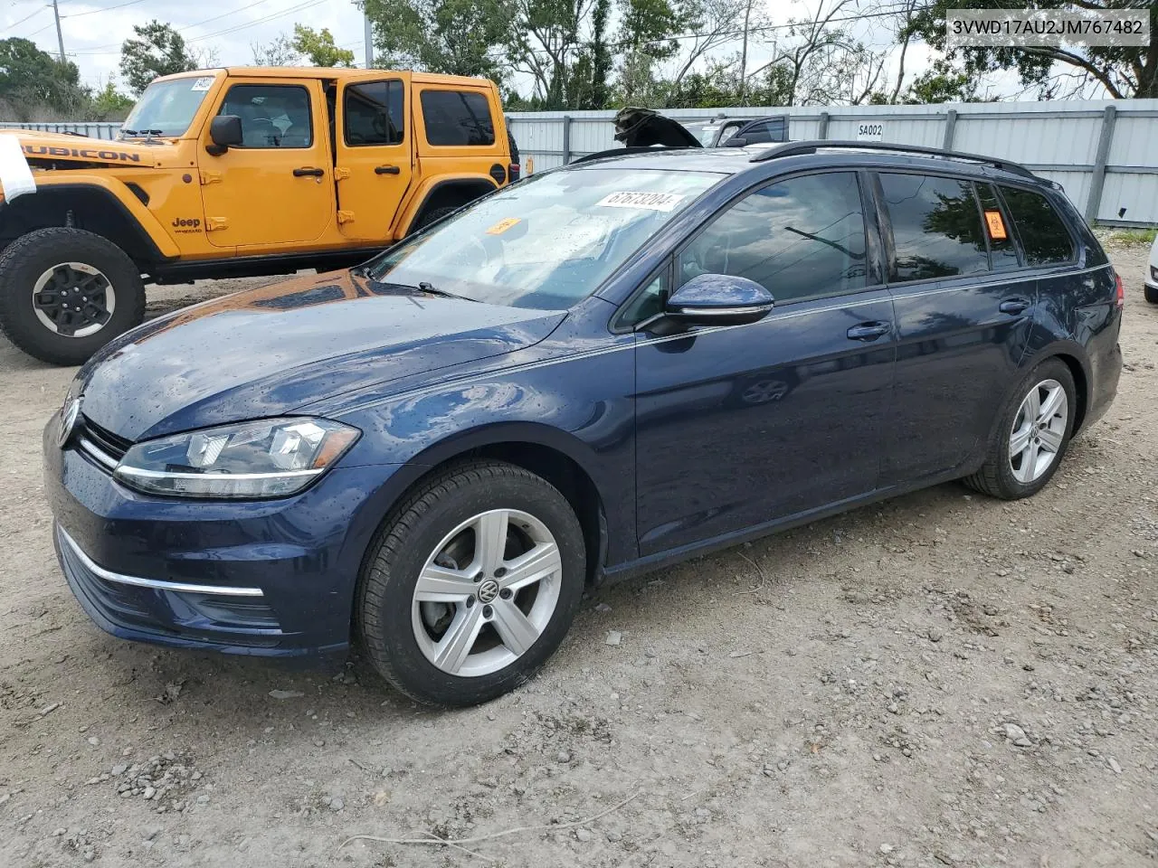 3VWD17AU2JM767482 2018 Volkswagen Golf Sportwagen S