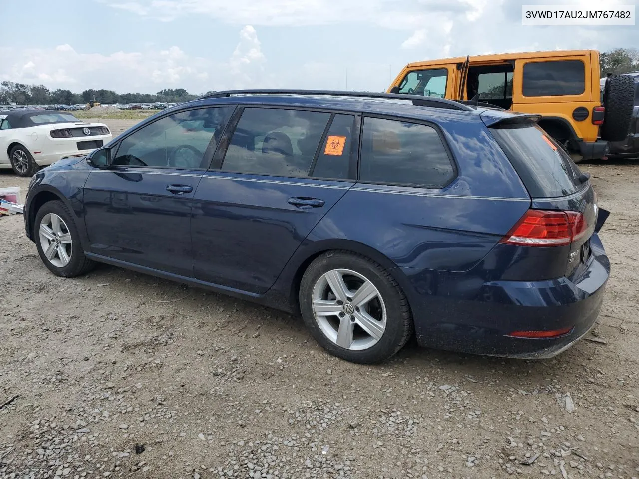 2018 Volkswagen Golf Sportwagen S VIN: 3VWD17AU2JM767482 Lot: 67673204