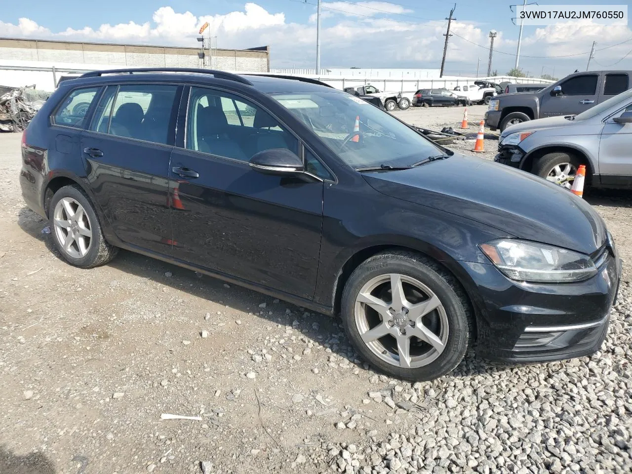 3VWD17AU2JM760550 2018 Volkswagen Golf Sportwagen S