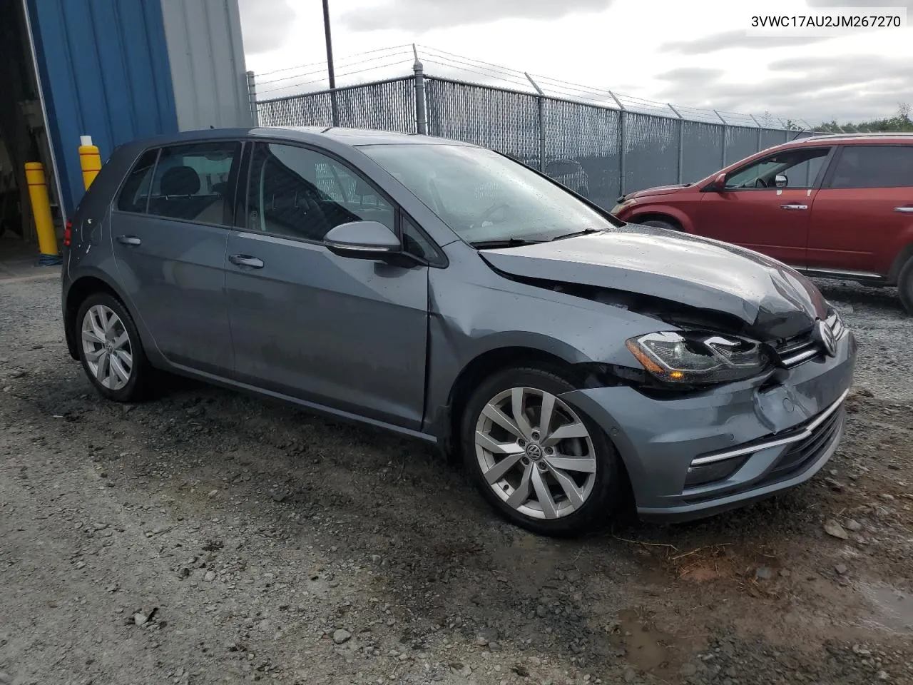 3VWC17AU2JM267270 2018 Volkswagen Golf Sportwagen S