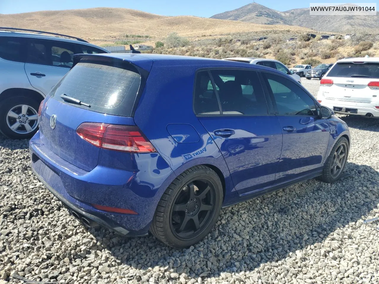 WVWVF7AU0JW191044 2018 Volkswagen Golf R