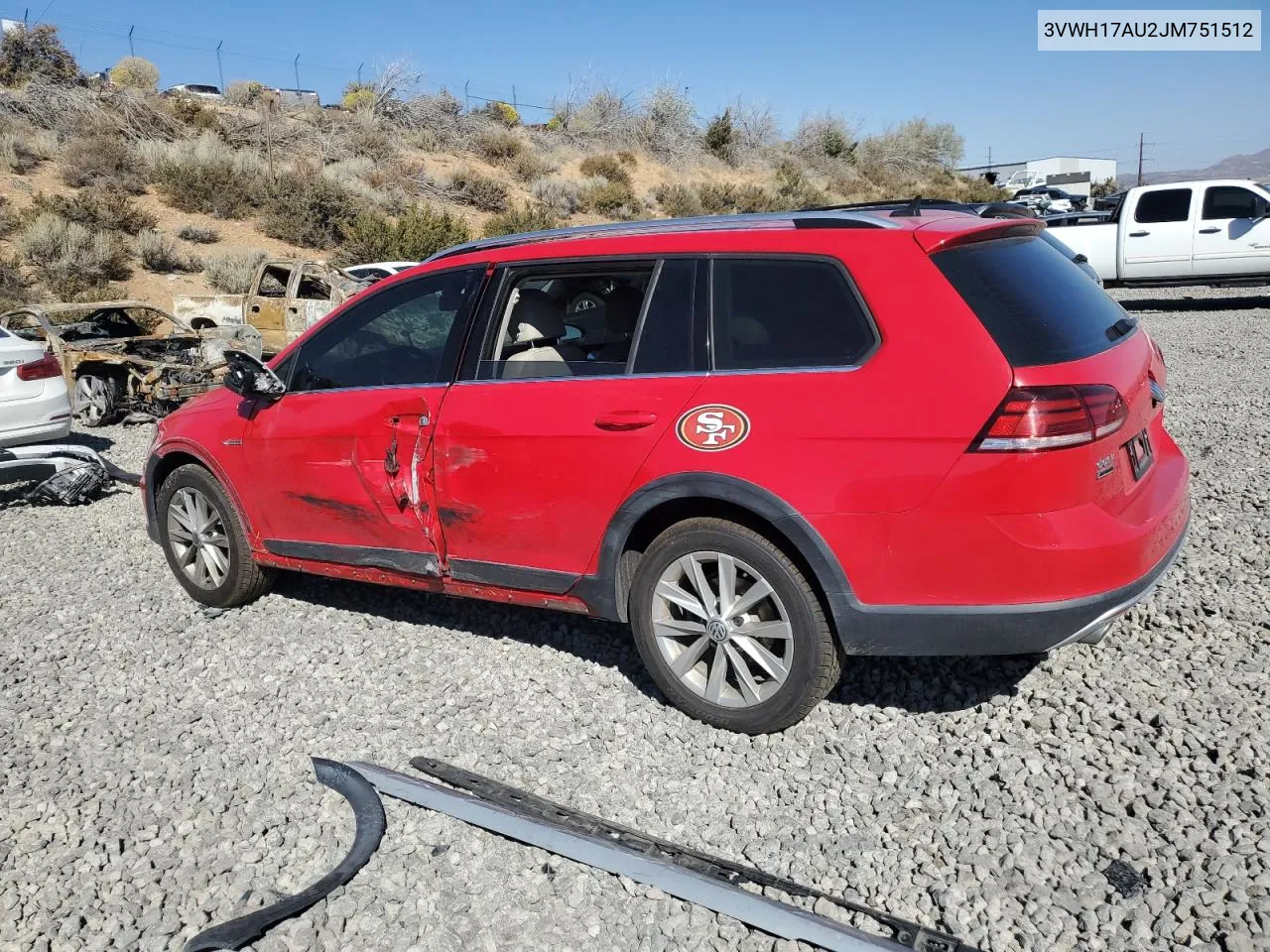 2018 Volkswagen Golf Alltrack S VIN: 3VWH17AU2JM751512 Lot: 70536724