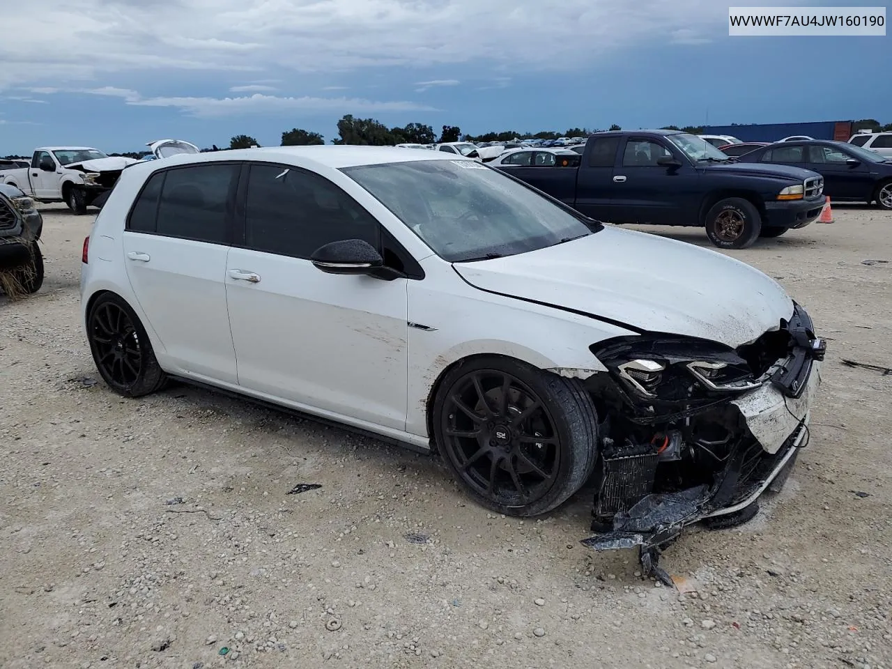 2018 Volkswagen Golf R VIN: WVWWF7AU4JW160190 Lot: 73167294