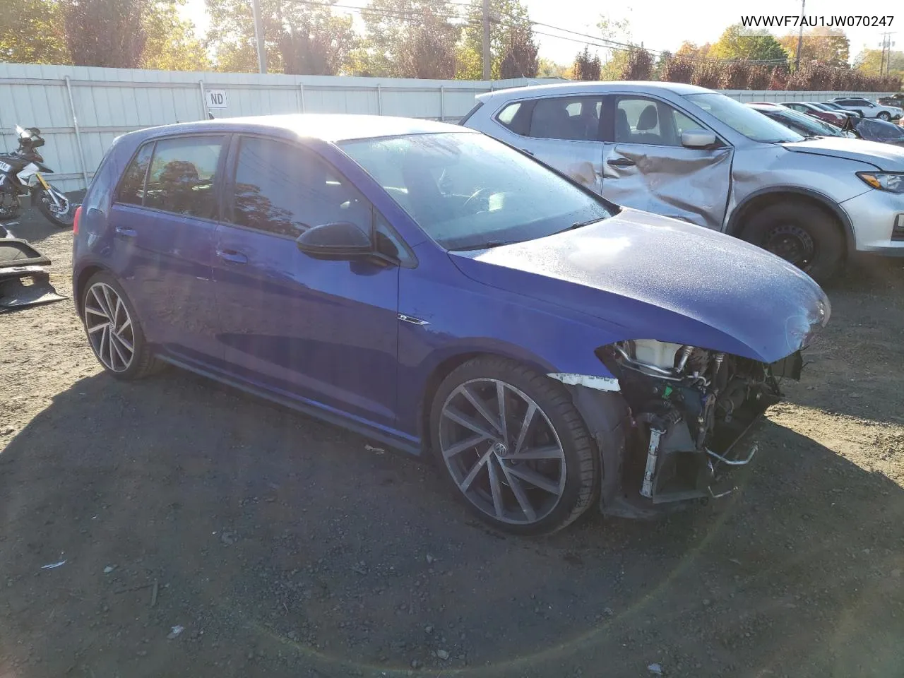 2018 Volkswagen Golf R VIN: WVWVF7AU1JW070247 Lot: 76403234