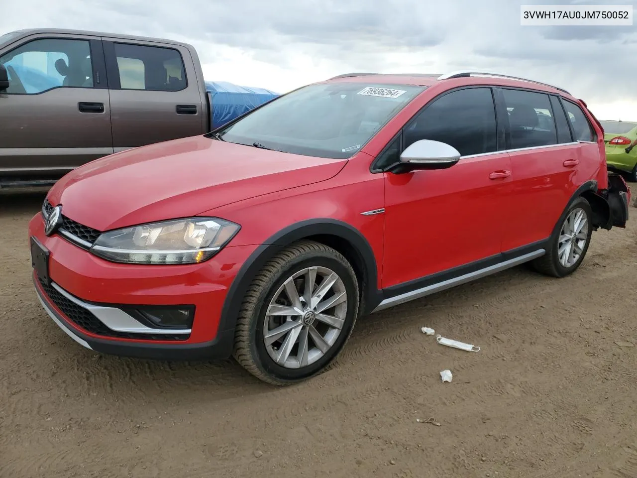 2018 Volkswagen Golf Alltrack S VIN: 3VWH17AU0JM750052 Lot: 76936264