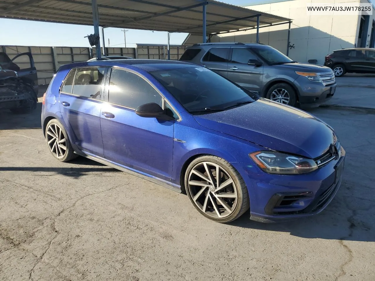 2018 Volkswagen Golf R VIN: WVWVF7AU3JW178255 Lot: 77226714