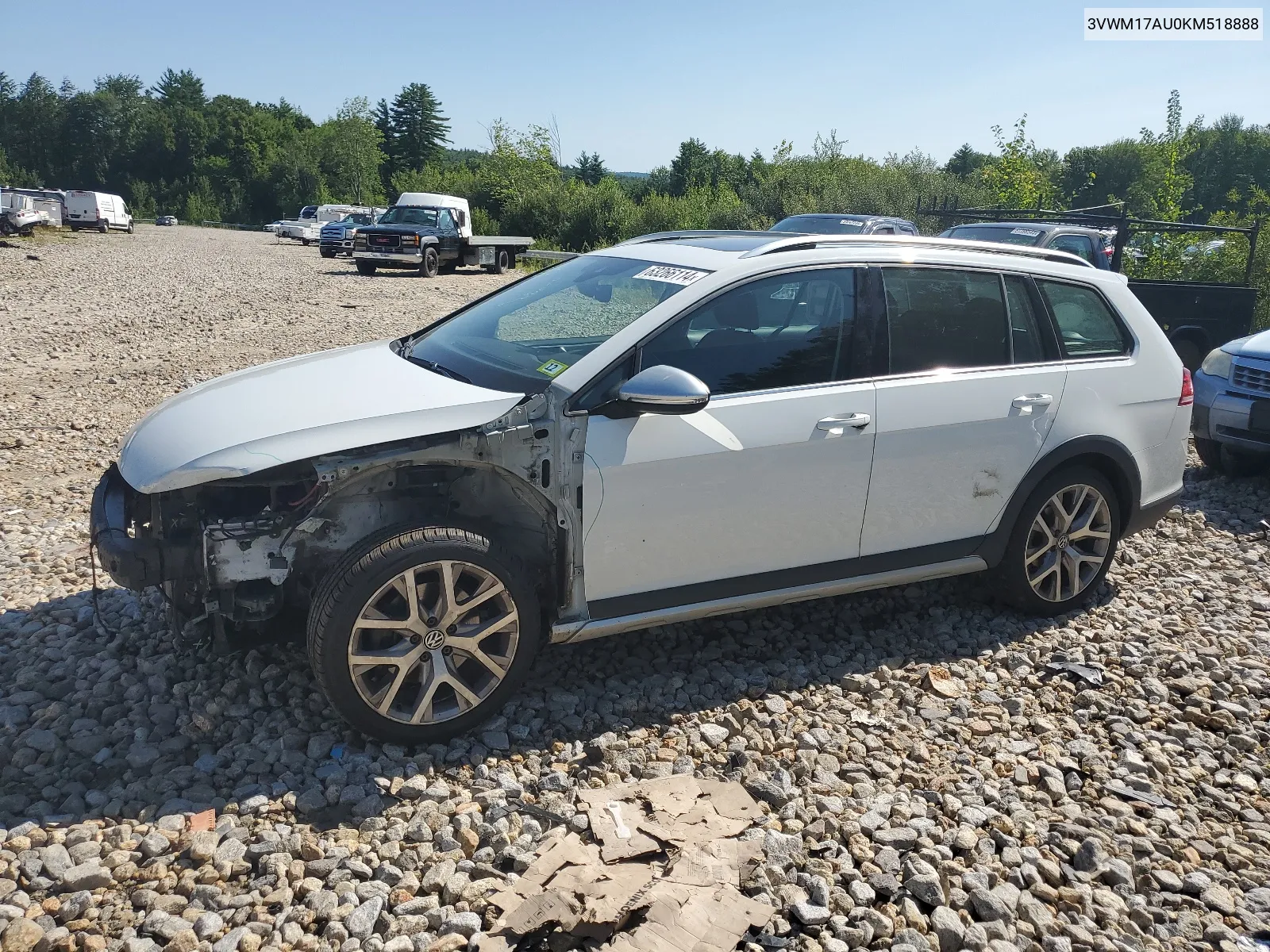 2019 Volkswagen Golf Alltrack S VIN: 3VWM17AU0KM518888 Lot: 63266114