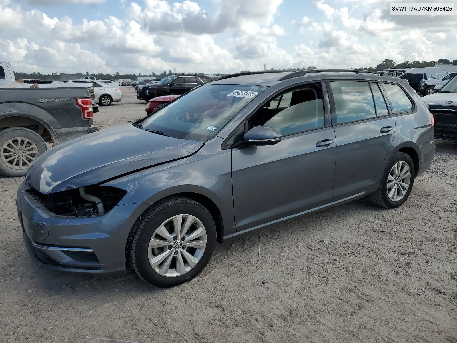 2019 Volkswagen Golf Sportwagen S VIN: 3VW117AU7KM508426 Lot: 66932374