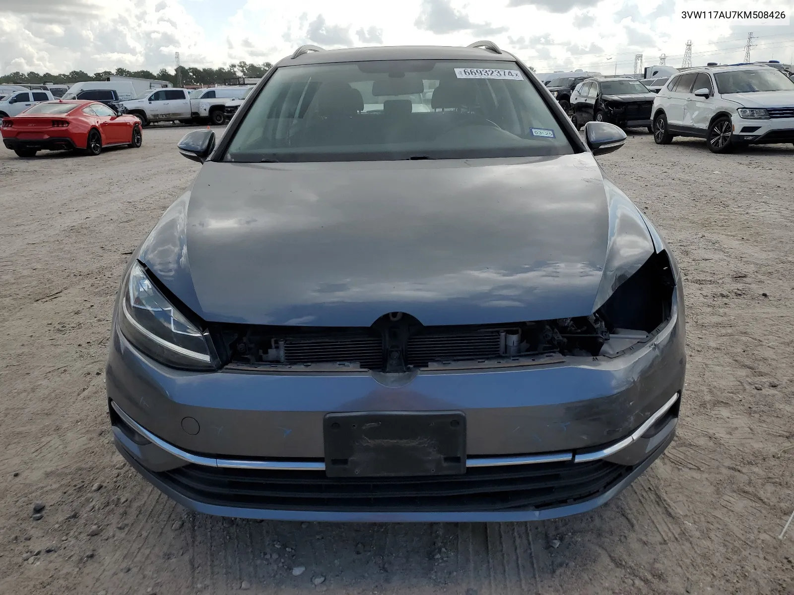 2019 Volkswagen Golf Sportwagen S VIN: 3VW117AU7KM508426 Lot: 66932374