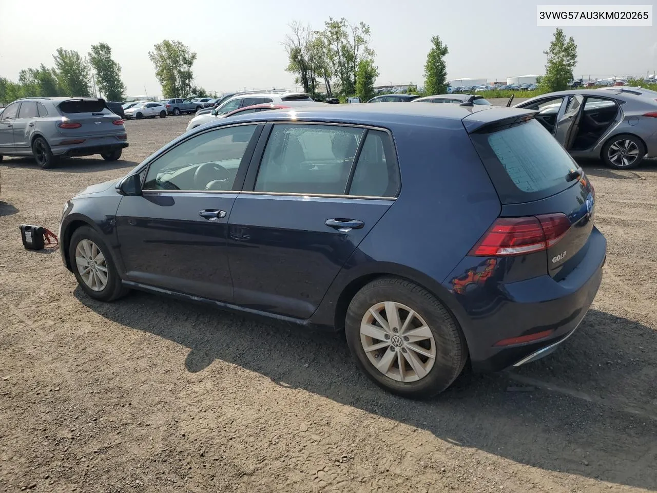 2019 Volkswagen Golf S VIN: 3VWG57AU3KM020265 Lot: 67256864