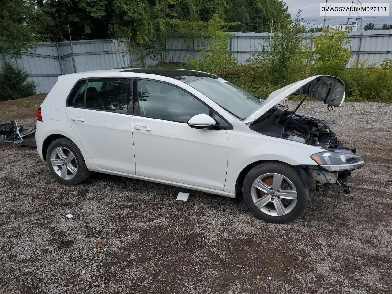 2019 Volkswagen Golf S VIN: 3VWG57AU8KM022111 Lot: 70597114