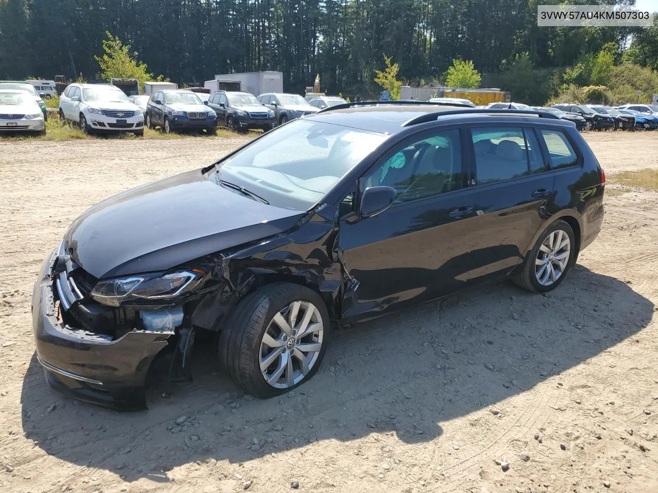 2019 Volkswagen Golf Sportwagen S VIN: 3VWY57AU4KM507303 Lot: 71257174