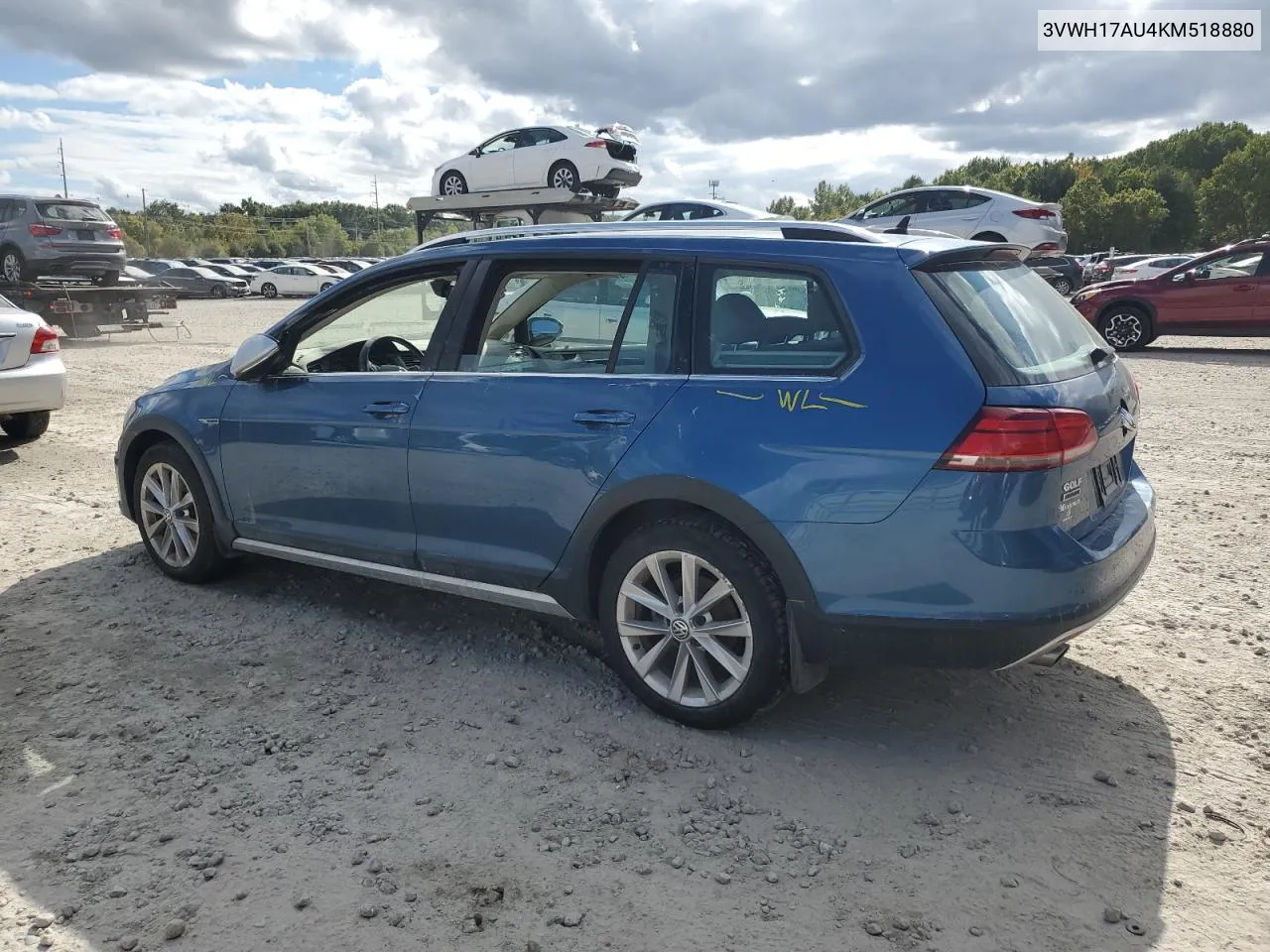 3VWH17AU4KM518880 2019 Volkswagen Golf Alltrack S