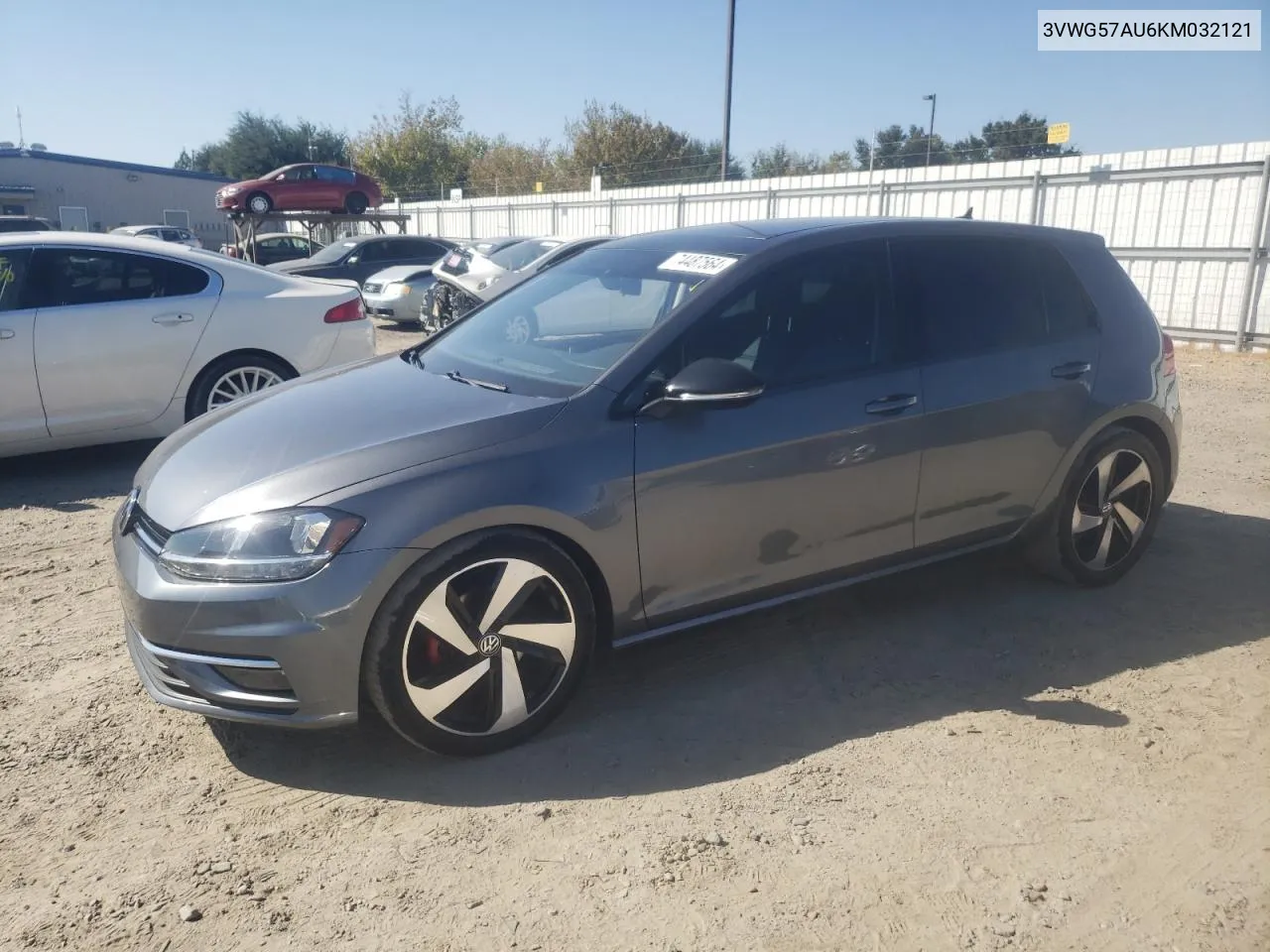 2019 Volkswagen Golf S VIN: 3VWG57AU6KM032121 Lot: 74487564