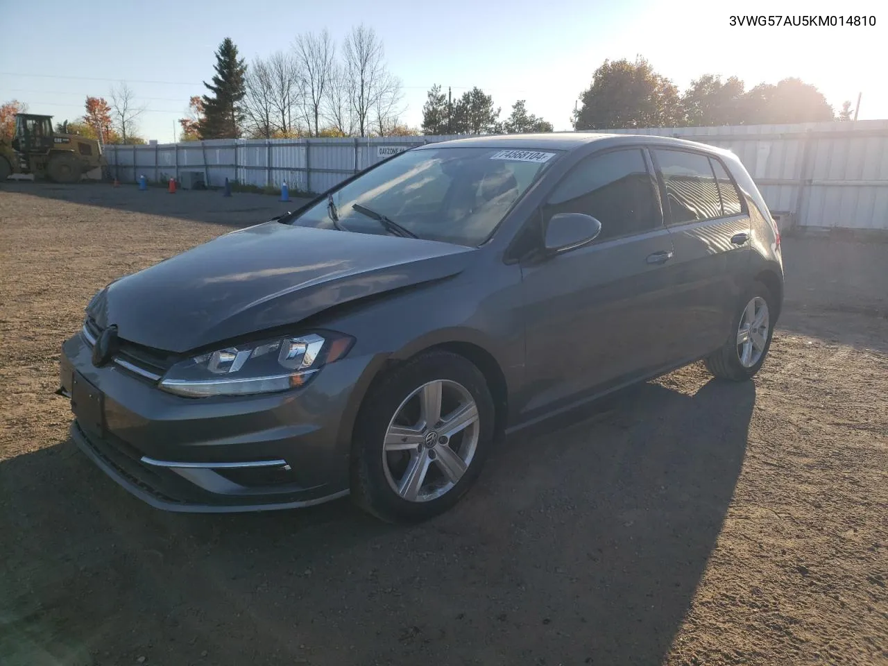 2019 Volkswagen Golf S VIN: 3VWG57AU5KM014810 Lot: 74568104