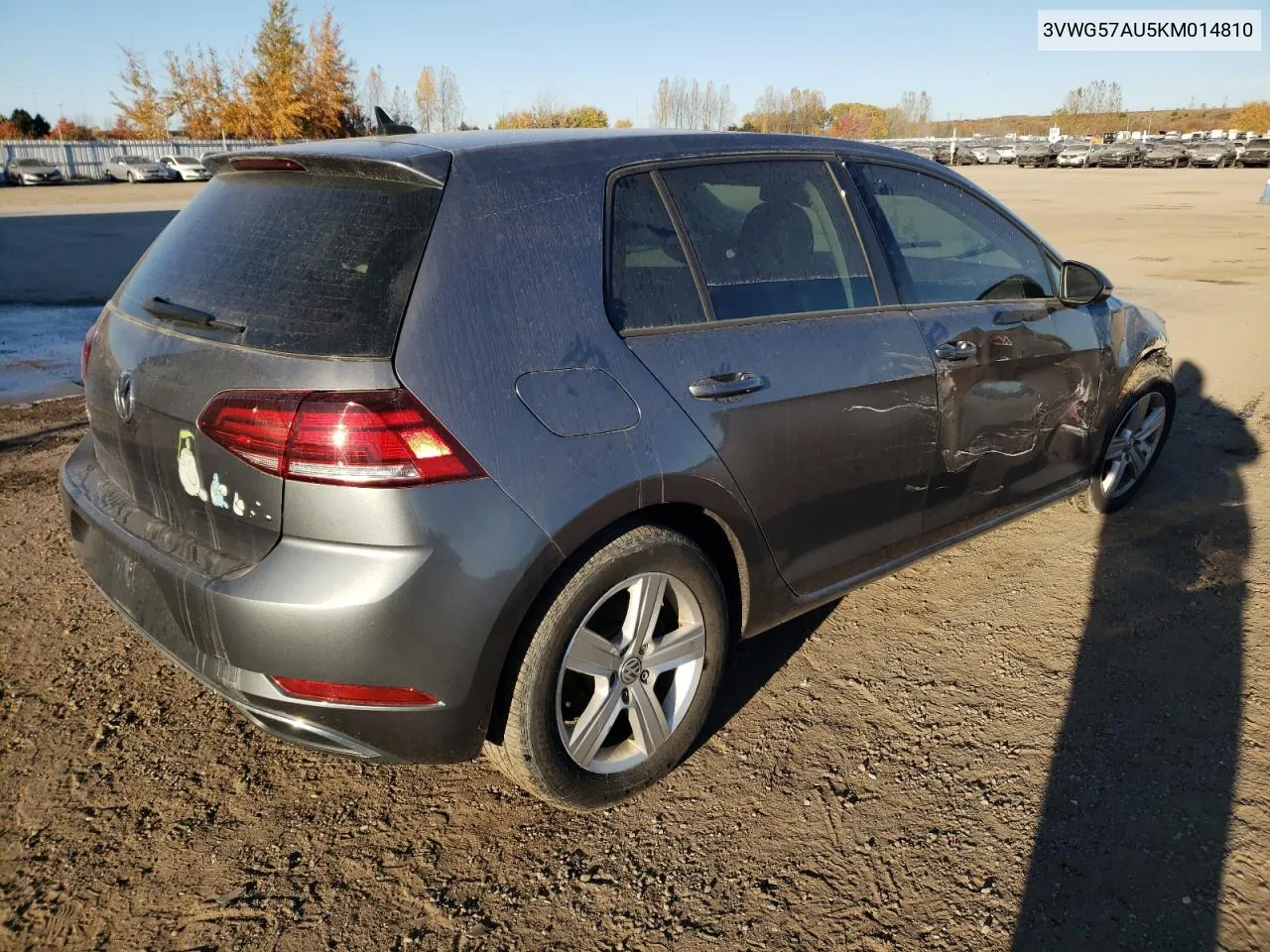 2019 Volkswagen Golf S VIN: 3VWG57AU5KM014810 Lot: 74568104