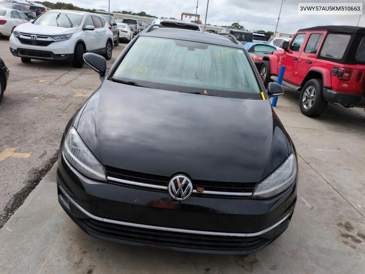 2019 Volkswagen Golf Sportwagen S VIN: 3VWY57AU5KM510663 Lot: 75022774