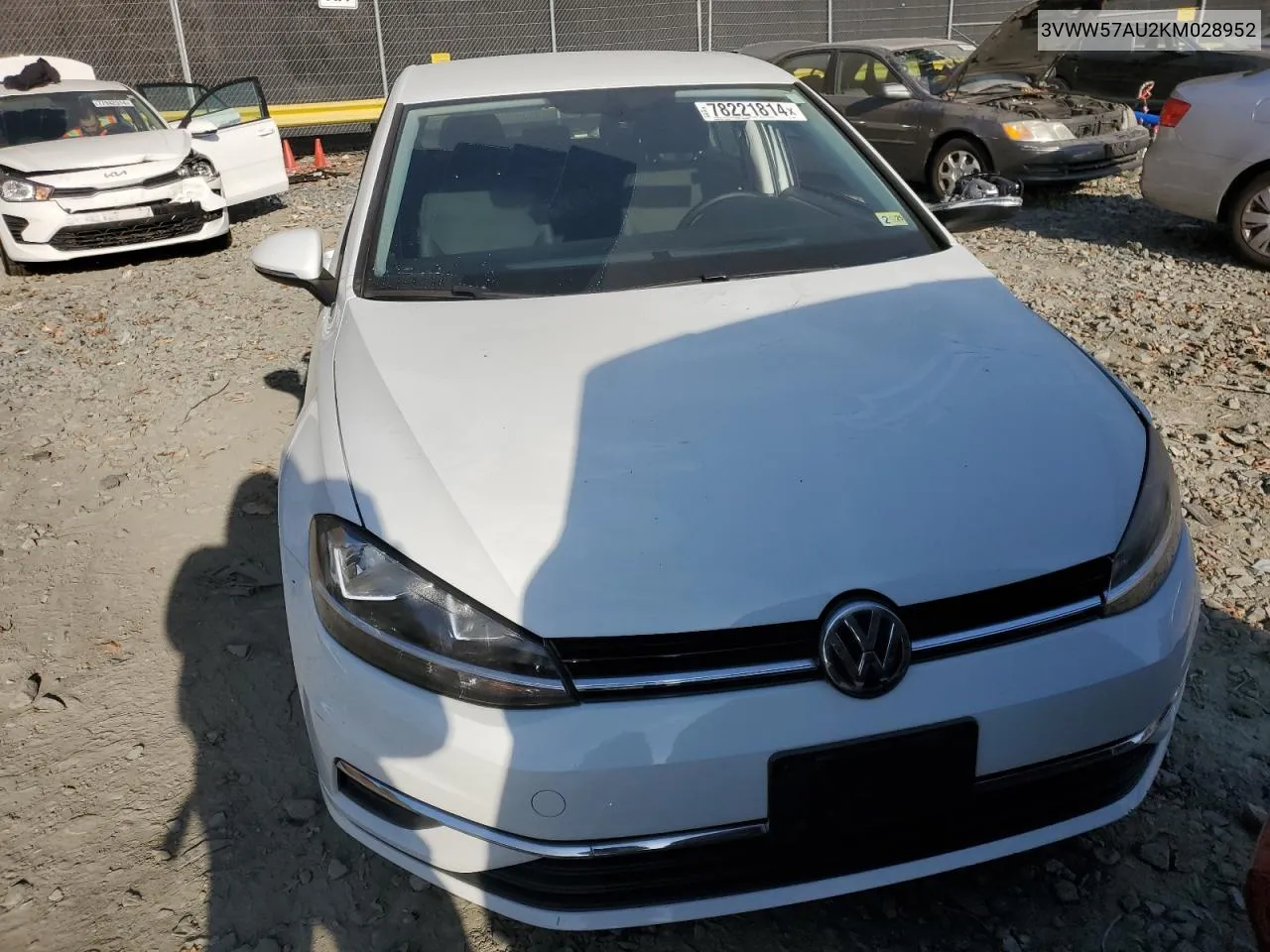 2019 Volkswagen Golf S VIN: 3VWW57AU2KM028952 Lot: 78221814