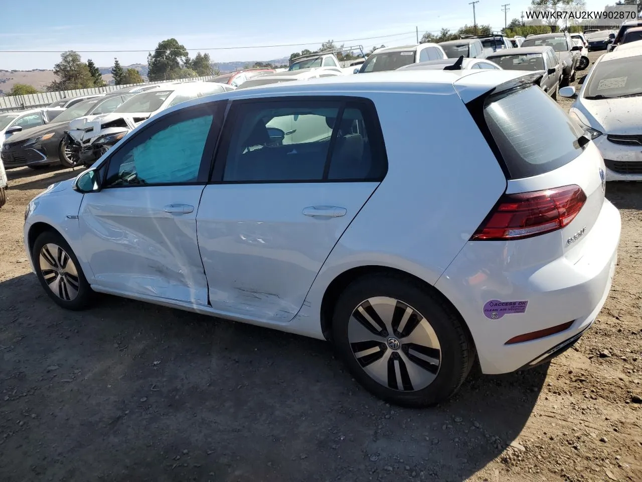 2019 Volkswagen E-Golf Se VIN: WVWKR7AU2KW902870 Lot: 79369124