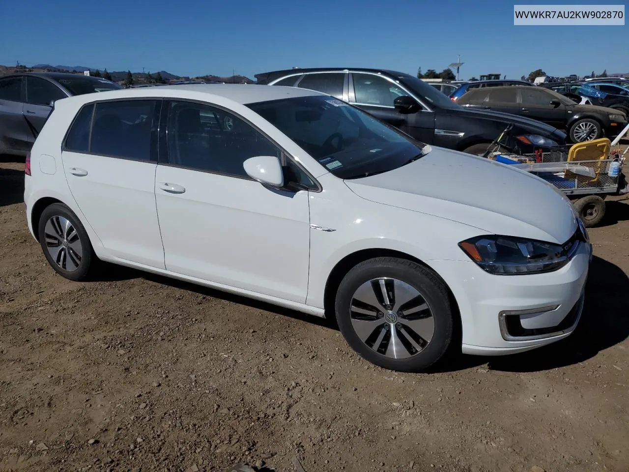 2019 Volkswagen E-Golf Se VIN: WVWKR7AU2KW902870 Lot: 79369124