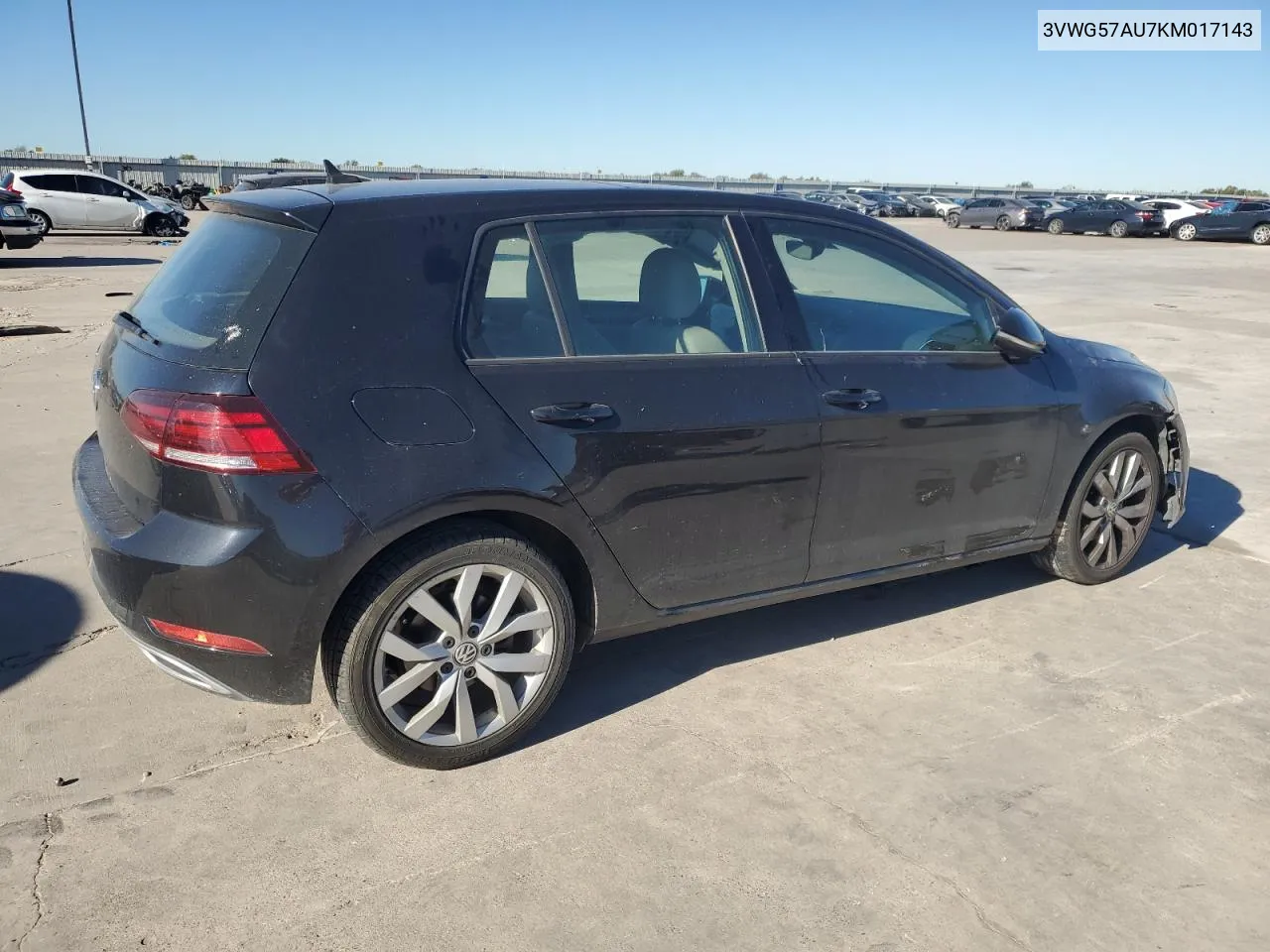 2019 Volkswagen Golf S VIN: 3VWG57AU7KM017143 Lot: 80733904