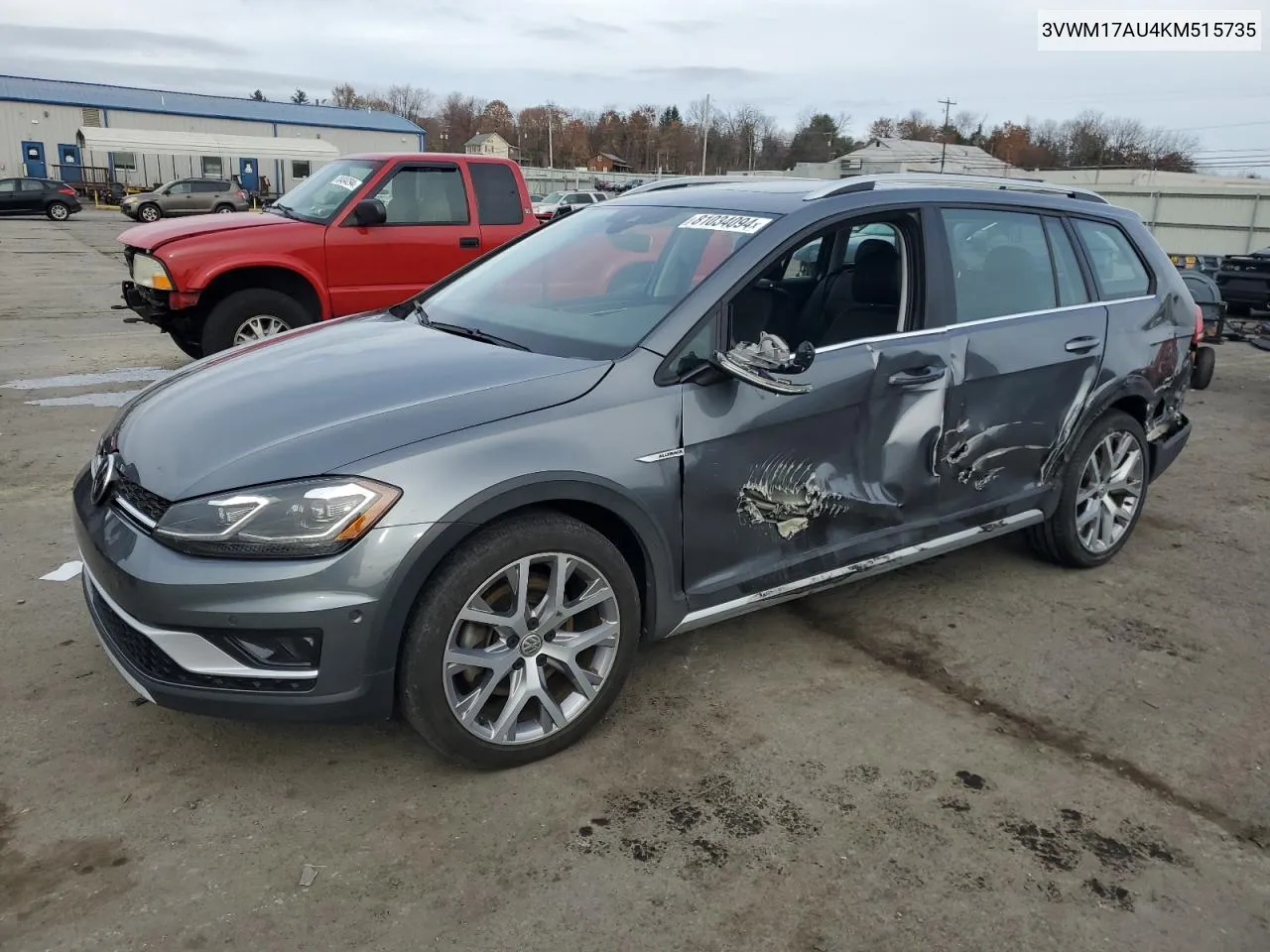 2019 Volkswagen Golf Alltrack S VIN: 3VWM17AU4KM515735 Lot: 81034094