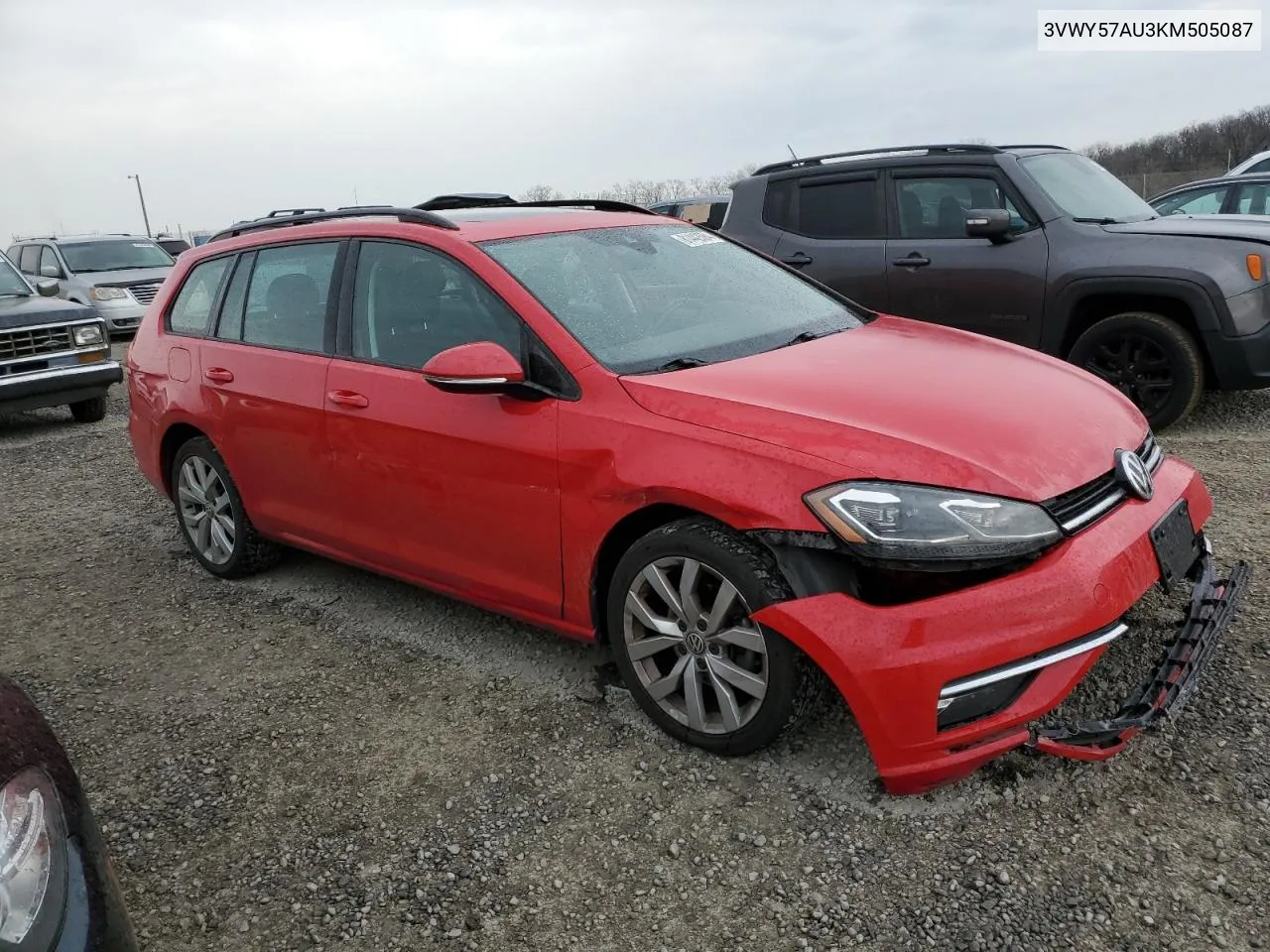 3VWY57AU3KM505087 2019 Volkswagen Golf Sportwagen S