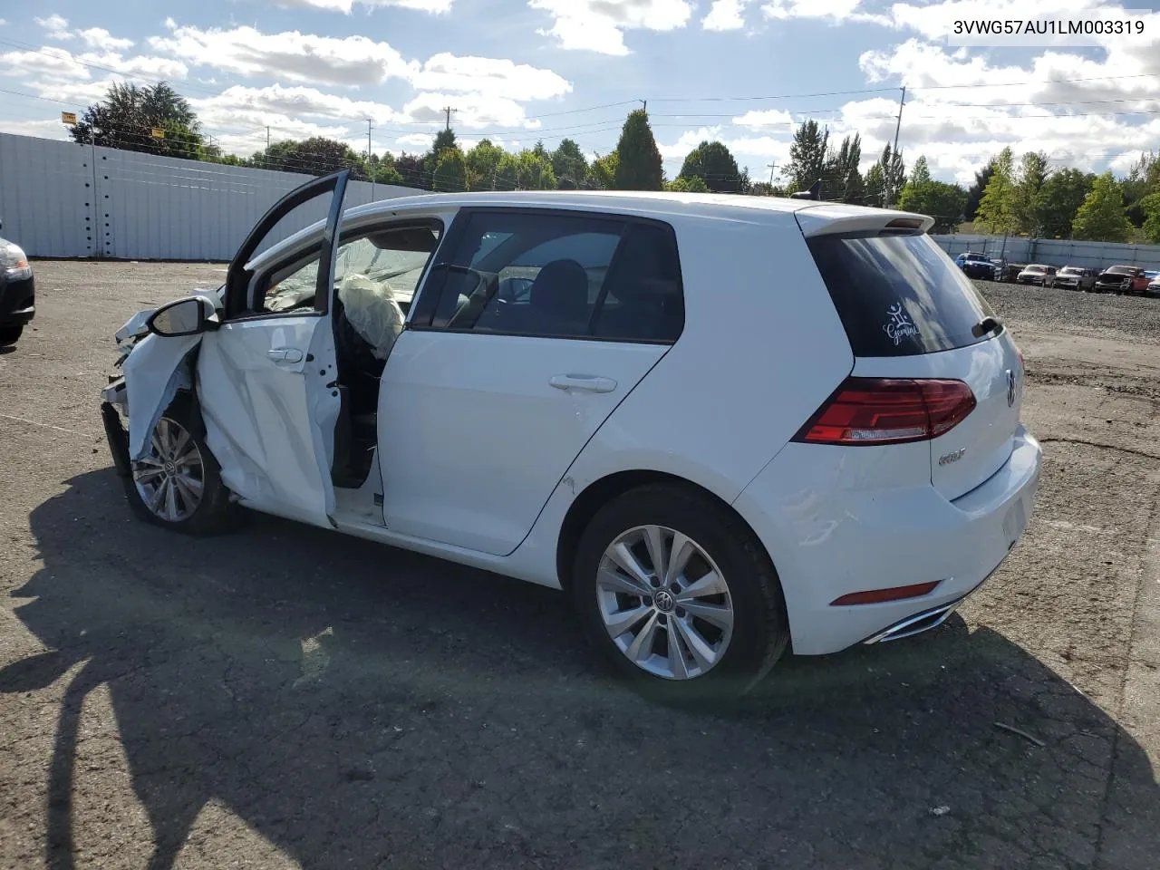 2020 Volkswagen Golf VIN: 3VWG57AU1LM003319 Lot: 71610724