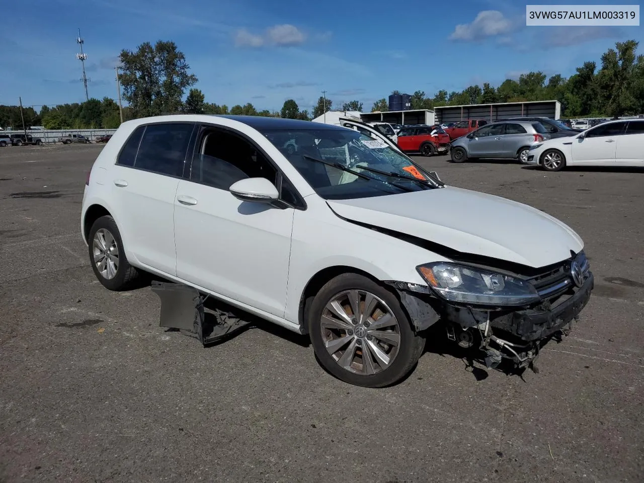 2020 Volkswagen Golf VIN: 3VWG57AU1LM003319 Lot: 71610724