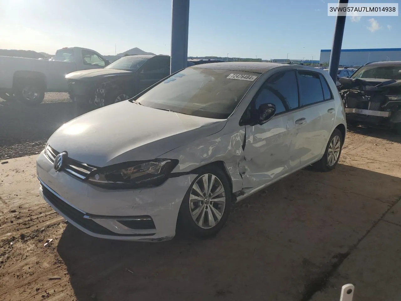 3VWG57AU7LM014938 2020 Volkswagen Golf