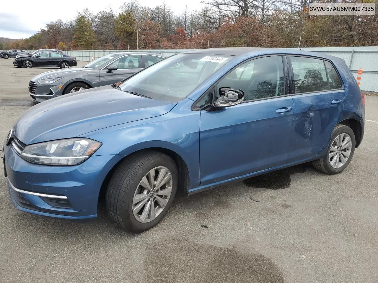 2021 Volkswagen Golf VIN: 3VWG57AU6MM007335 Lot: 77760344