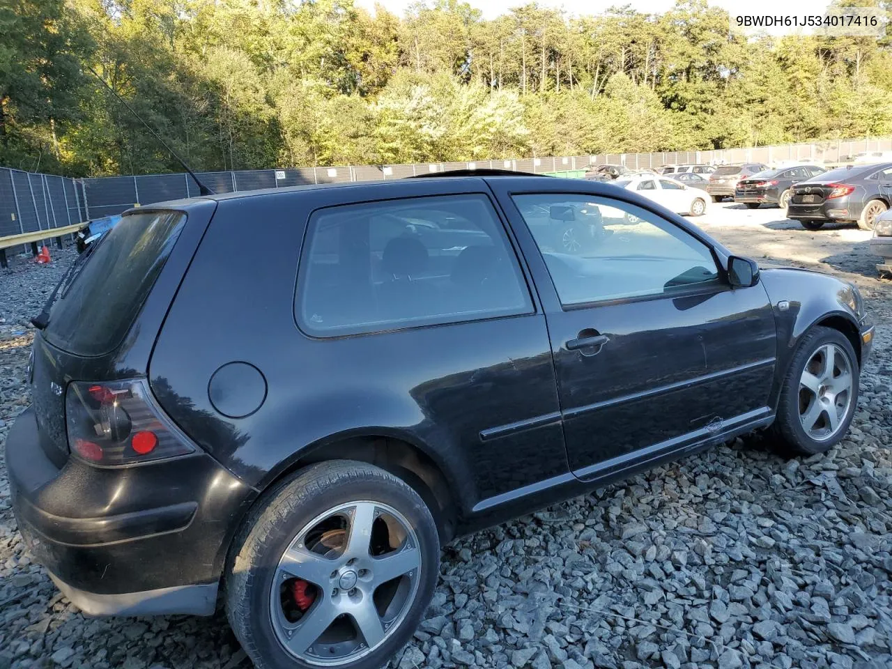 2003 Volkswagen Gti Vr6 VIN: 9BWDH61J534017416 Lot: 75129284