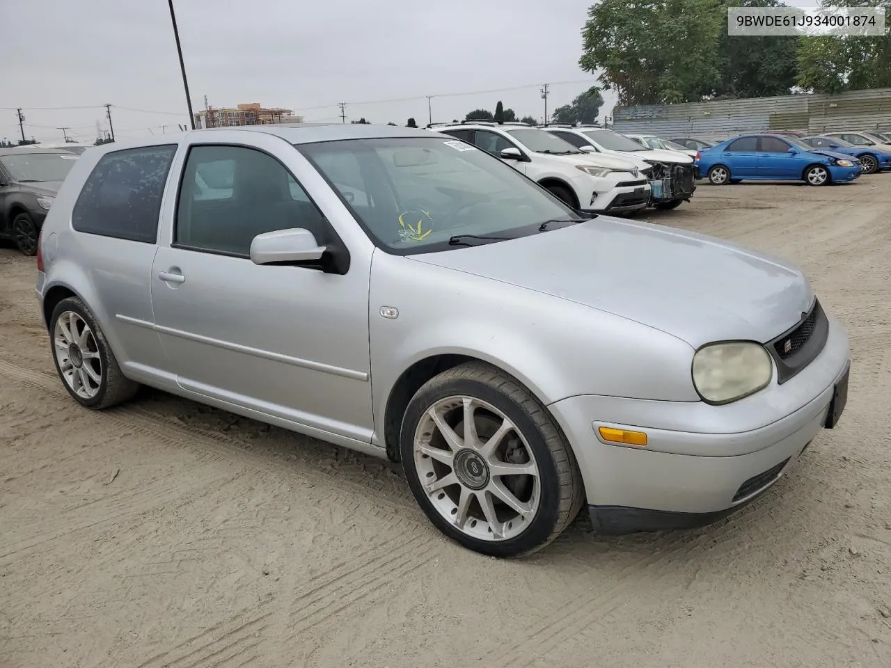 2003 Volkswagen Gti VIN: 9BWDE61J934001874 Lot: 76283024