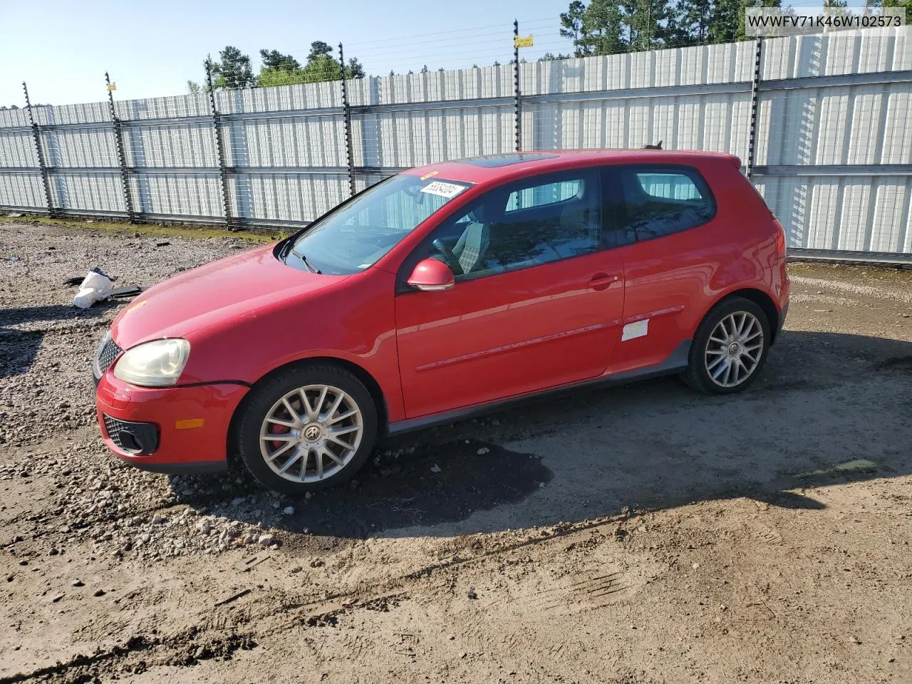 2006 Volkswagen New Gti VIN: WVWFV71K46W102573 Lot: 68084004