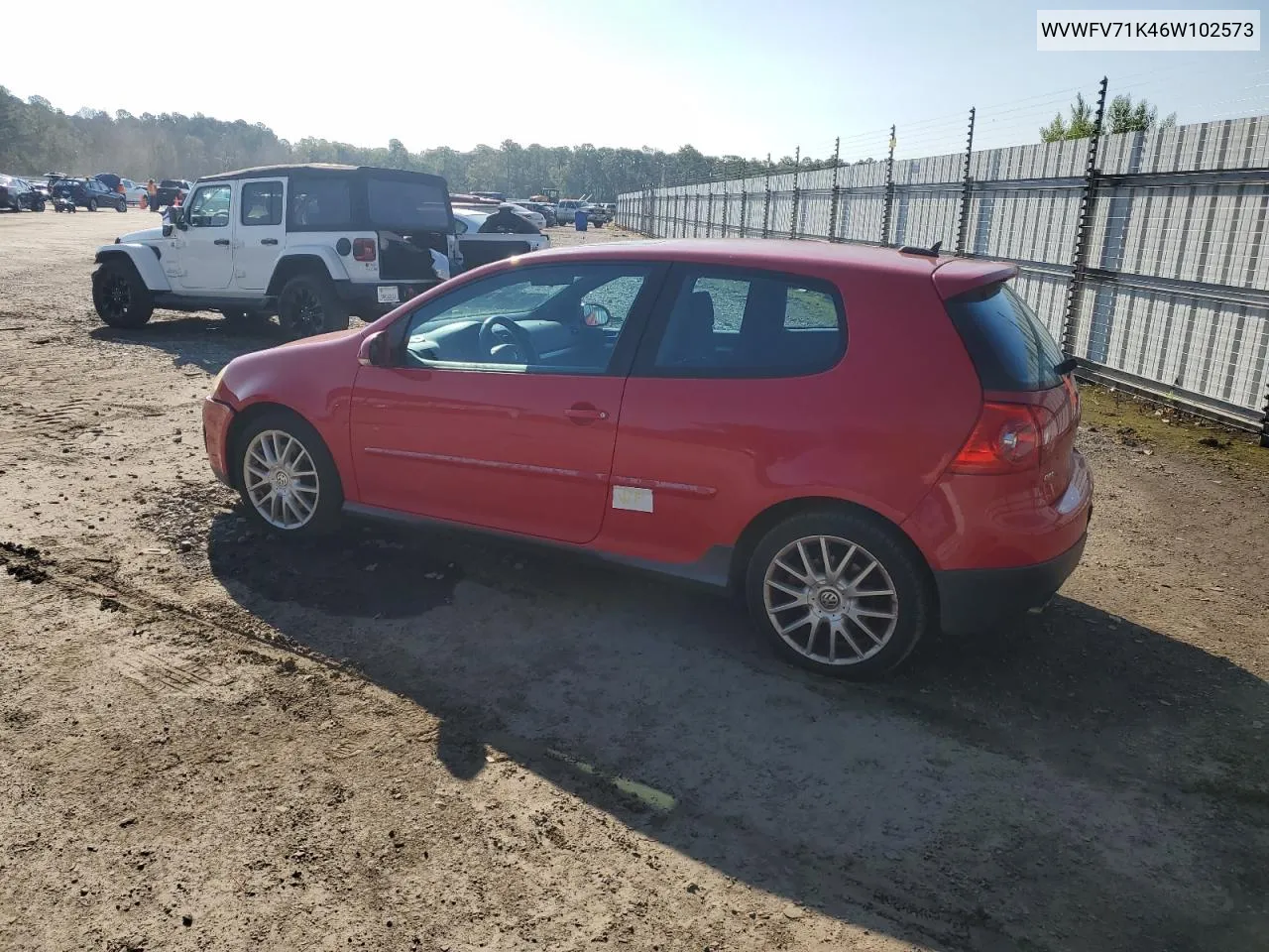 2006 Volkswagen New Gti VIN: WVWFV71K46W102573 Lot: 68084004