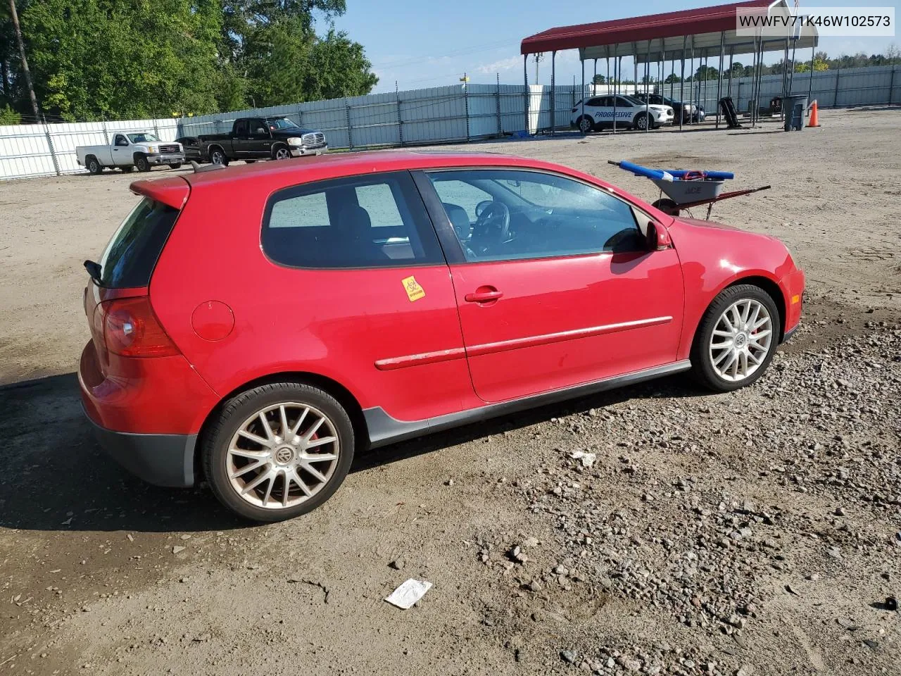 2006 Volkswagen New Gti VIN: WVWFV71K46W102573 Lot: 68084004