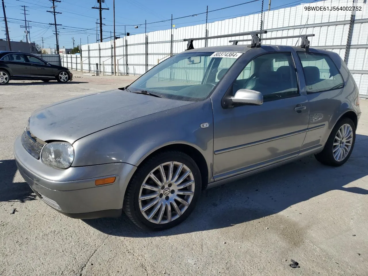 2006 Volkswagen Gti VIN: 9BWDE61J564002752 Lot: 80374384