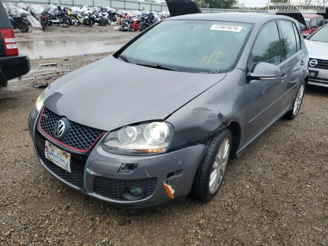 2007 Volkswagen New Gti VIN: WVWGV71K77W095396 Lot: 72407624