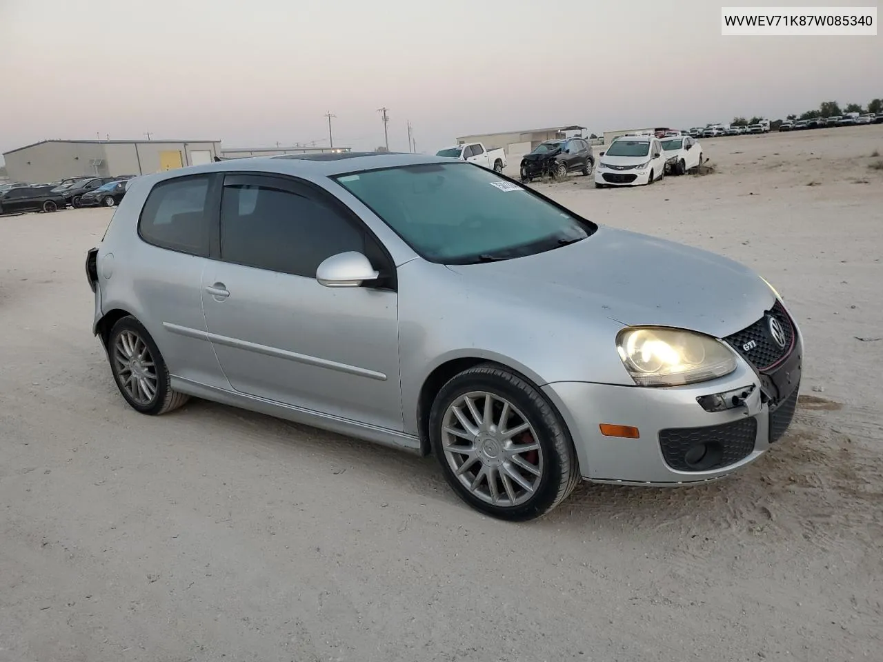 2007 Volkswagen New Gti VIN: WVWEV71K87W085340 Lot: 75001884