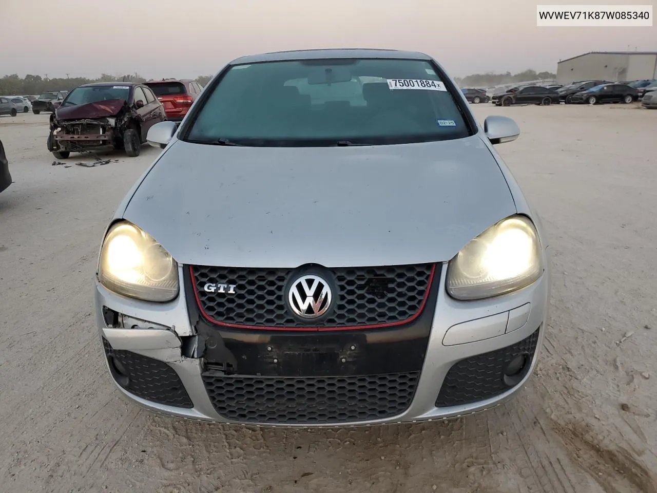 2007 Volkswagen New Gti VIN: WVWEV71K87W085340 Lot: 75001884