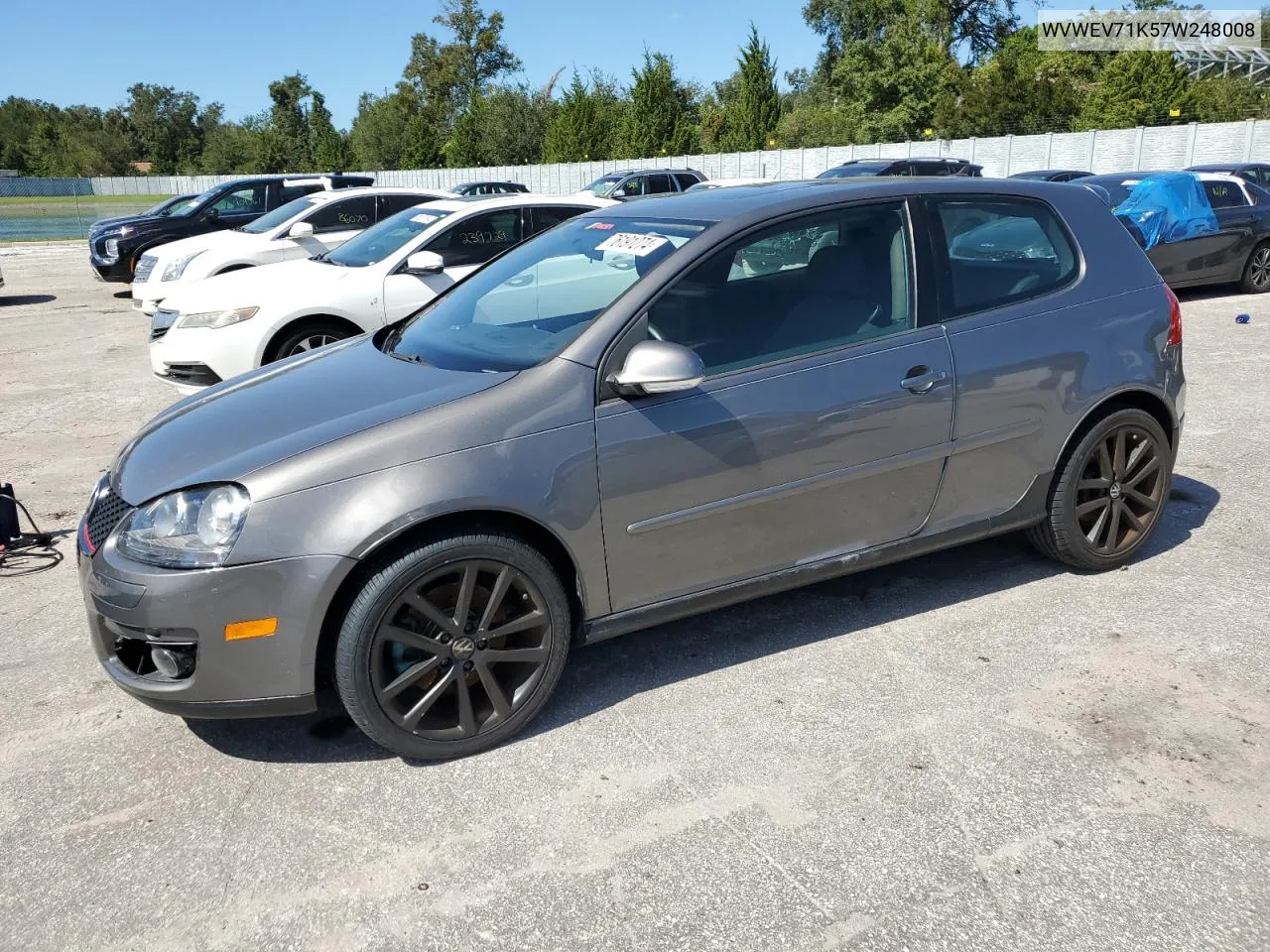 2007 Volkswagen New Gti VIN: WVWEV71K57W248008 Lot: 76191274