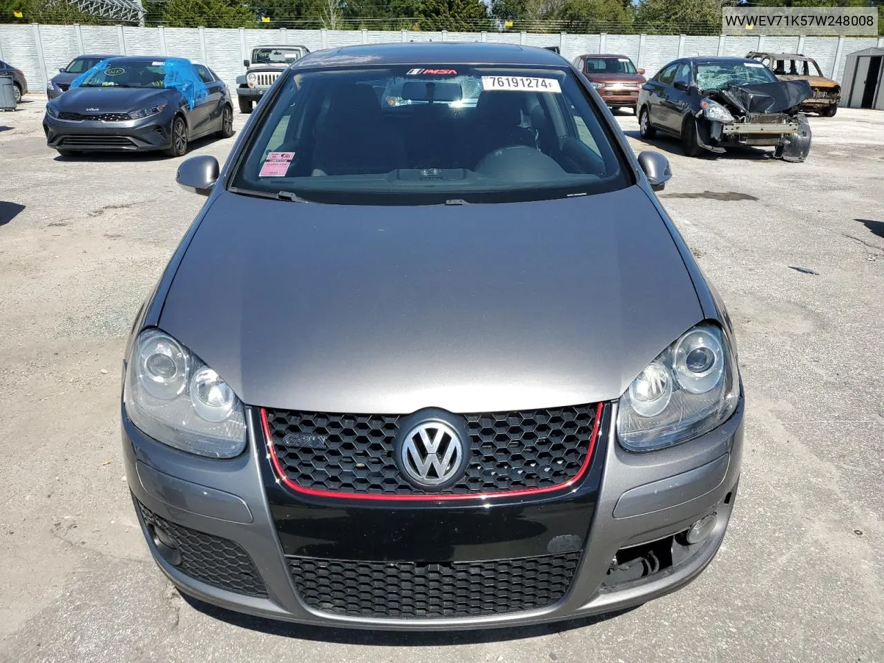 2007 Volkswagen New Gti VIN: WVWEV71K57W248008 Lot: 76191274