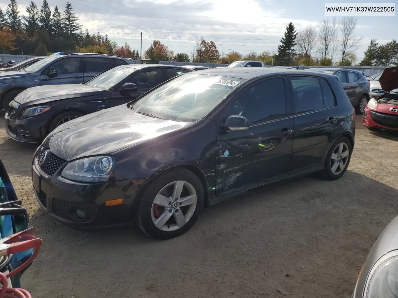 2007 Volkswagen New Gti VIN: WVWHV71K37W222505 Lot: 76232994