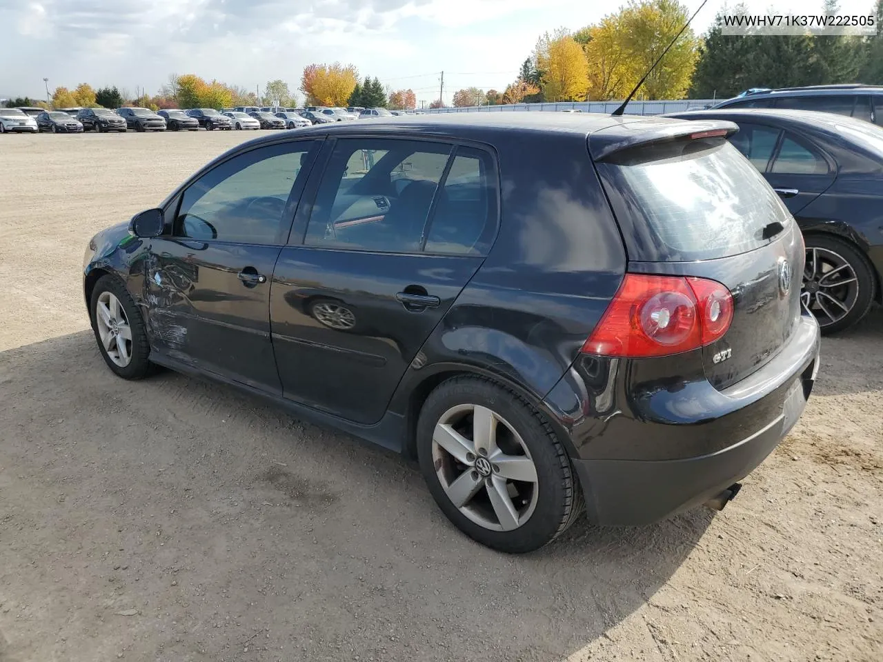 2007 Volkswagen New Gti VIN: WVWHV71K37W222505 Lot: 76232994