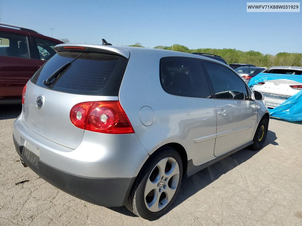 WVWFV71K88W031929 2008 Volkswagen Gti