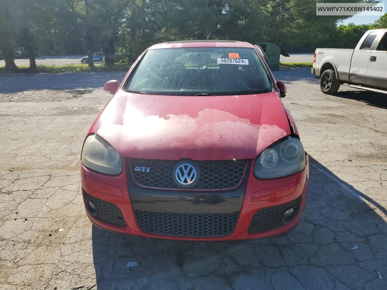 WVWFV71KX8W149402 2008 Volkswagen Gti